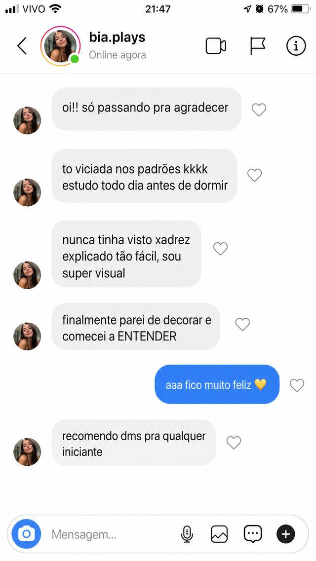 DM no Instagram