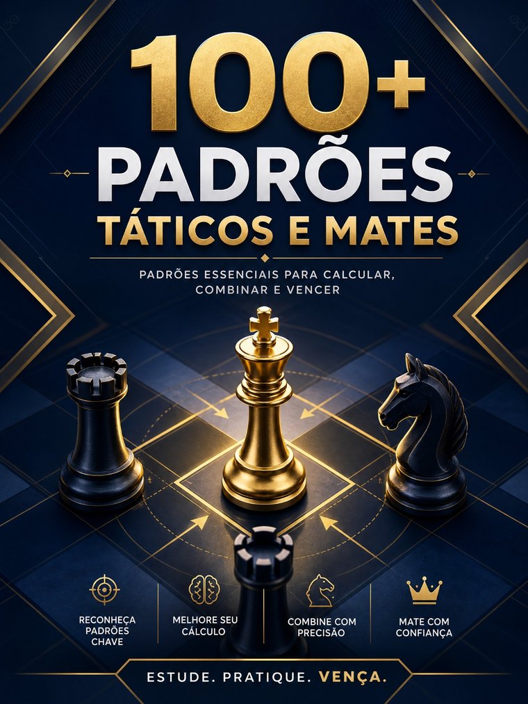 Capa Xadrez Descomplicado, +100 padrões táticos e mates