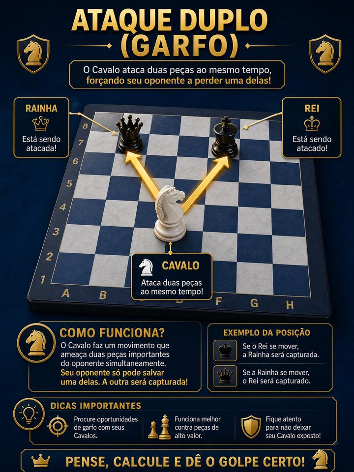 Padrão ilustrado: Ataque Duplo e Garfo